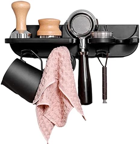 Coffee Station Organizer, Floating Wall Shelves Space Saving Coffee Tamper Holder Coffee Portafilter Wall Mount Rack Multipurpose Coffee Portafilter Holder for Bar Home - Image 2