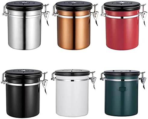 Coffee Bean Container 1500ml Stainless Steel Coffee Bean Sealed Tank Grains Storage Canister Jar Food Container Kitchen Accessories for Beans, Grounds, Tea, Sugar(Gold) - Image 4