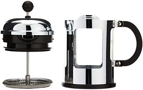 Bodum Chambord 4 Cup French Press Coffee Maker with Locking Lid Stainless Steel, 17-Ounce - Image 2