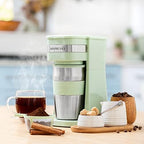 Mixpresso Single Cup Coffee Maker & 14oz Travel Mug, Lightweight Personal Drip Coffee Brewer & Tumbler, Compatible with Coffee Grounds Bubdle With 3 Piece Set Of Airtight Coffee And Sugar Plastic Cani - Image 6