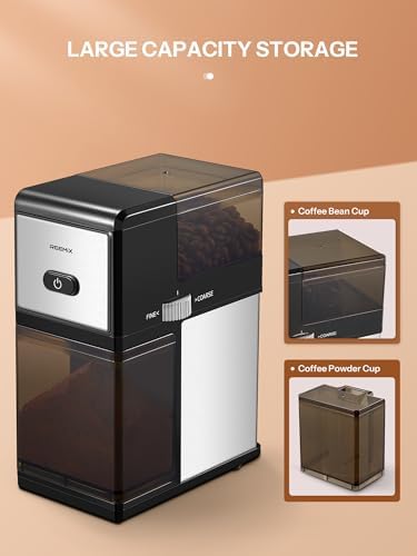 Electric Burr Coffee Grinder, Reemix Automatic Flat Burr Coffee - Image 6