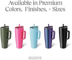 BrüMate Era Flip 30oz Tumbler with 100% Leakproof Covered Straw Lid | Hygienic Straw | Insulated Stainless Steel Water Bottle with Handle | Cup Holder Friendly | BPA-Free (Strawberries & Cream) - Image 7