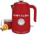 Nostalgia Retro Electric Kettle,1.7L Enamel-Coated Stainless Steel - Red by Nostalgia