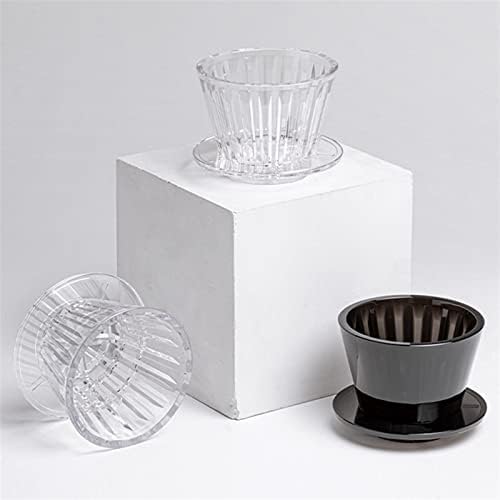 Coffee Filters Wave Coffee Dripper Crystal Eye Pour Over Filter Maker Flat Bottom Increase Uniformity(Black) - Image 5