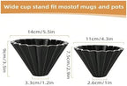 Ceramic Coffee Filter, Origami Cone Style Pour Over Dripper Reusable Hand Brewed For Home Cafe(White,14cm) - Image 3
