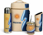 Argentine Yerba Mate Kit – Premium Stainless Steel Mate Cup & Bombilla Set with 750ml Vacuum Insulated Bottle, Yerba Container & Neoprene Bag – Authentic Argentine Design by EverydayThings