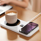 2 Adjustable Mug Warmer & 22.5W Fast Charging Station, 3 Heat Modes for/Home Use Cup Warmer Chargers - Image 3