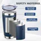 DIW 20oz Insulated Travel Coffee Tumbler Bulk with Lid(Navy Blue,6 Pack) - Image 5
