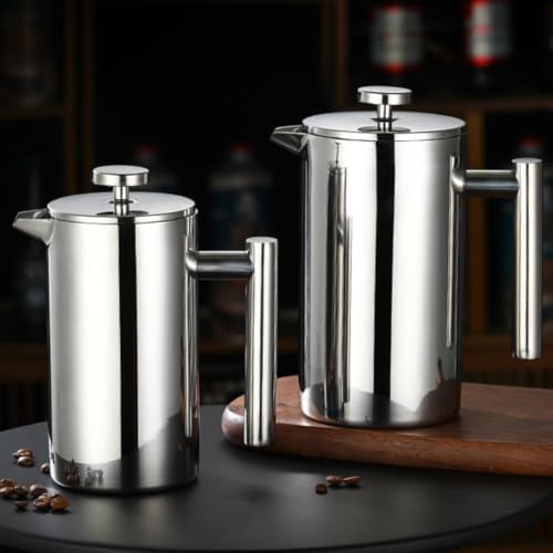 Stainless Steel French Press Coffee Maker 12/27/34oz Double Wall Portable - Image 4