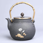 Cast Iron Tetsubin Teapot 1.2L Retro Handmade Japanese Tea Kettle With Infuser, Heat Resistant Loose Leaf Tea Pot - Image 4