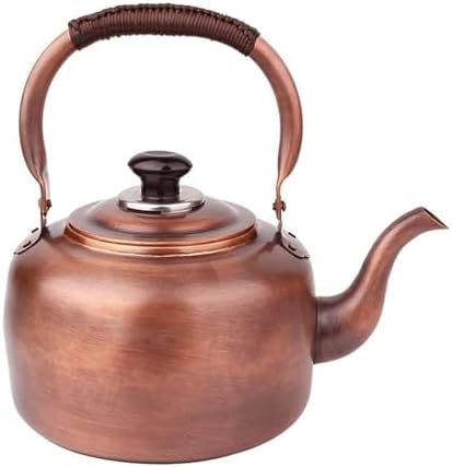 Tea Pot,Kettle Stovetop Whistling Tea Kettle Copper Whistling Tea Kettle Vintage Tea Kettle Whistling Tea Pots Teapot Stovetop with Handle Coffee Pots for Gas Stove Tea Kettle(3L) by Unknown