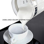 AIZYR Electric Milk Frother - Automatic Milk Foam Maker Hot or Cold Milk Steamer with One-Button Operation for Coffee, Hot Cocoa, Latte,Black,110V - Image 2