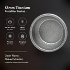 58mm Titanium Precision Espresso Basket, Premium Coffee Filter Basket for Even Extraction and Reduced Channeling, Barista Grade Espresso Upgrade, Fits Most 58mm Portafilters (Silver) - Image 4