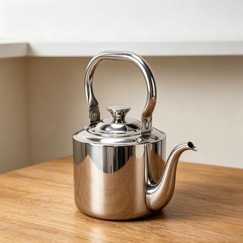 Pissente Stove Top Tea Kettle, 304 Stainless Steel Gooseneck Teapot with Removable Infuser, Drip Free Spout and Ergonomic Handle for Gas Induction Ceramic Hob Tea Coffee (1.5L) - Image 4