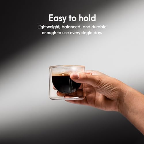 FLUR Espresso Glasses (Set of 2) Perfect for Espresso, Macchiatos & Small Espresso Drinks – Double-Walled Borosilicate Glass – Handmade, Lightweight & Durable – 3oz (Smoke) - Image 5