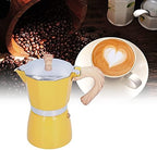 Gavigain Classic Italian Coffee Pot 6 Cup/10 Oz Stovetop Espresso Maker for Gas & Electric Stove Top for Greca Coffee Maker, Cafeteras or Latte Yellow - Image 4