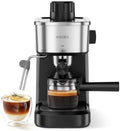 XIXUBX 6 Bar Espresso Machine, Compact with Milk Frother, Stainless Steel by XIXUBX