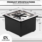 Coffee Armada Pitcher Rinser, Commercial Stainless Steel Glass Rinser and Cup Washer for Coffee Shops, Bars and Restaurants, High Pressure Countertop Milk Jug and Espresso Rinser, Rebuildable - Image 2