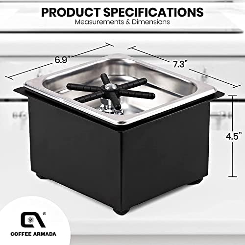 Coffee Armada Pitcher Rinser, Commercial Stainless Steel Glass Rinser and Cup Washer for Coffee Shops, Bars and Restaurants, High Pressure Countertop Milk Jug and Espresso Rinser, Rebuildable - Image 2