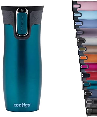 Contigo West Loop Autoseal Travel Mug, Stainless Steel Thermal Mug, Vacuum Flask, Leakproof Tumbler, Coffee Mug with BPA-Free Easy-Clean Lid by Contigo