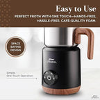 All in One 16oz Stainless Steel Electric Milk Frother | Foam Maker for Coffee | Hot and Cold Froth, Heated Milk, Hot Chocolate and More | Dishwasher Safe and Easy to Clean - Image 3