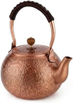 copper tea kettle, tea kettle, tea pot, stovetop, handmade, thick, whistling tea kettle, stove top, teapot for stovetop (copper,1.2L) by Unknown