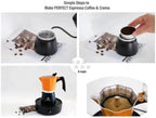 Classic Aluminum Moka Pot Stovetop Espresso Maker for Home Office Camping - Image 6