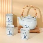 Water Pitcher Ceramic teapot Set Household Tea Cup Tea Set Retro Simple teapot underglaze Color Cold Kettle Water Jug - Image 5