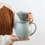 Elegant Ceramic Pours Over Coffee Maker Set with Dripper and 830ml Pots for Home Offices and Cafes Restaurant - Image 6