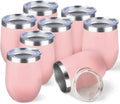 StarSpeed 12oz/8 Pack Insulated Wine Tumbler with Lid,Light Pink by StarSpeed