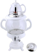 Electric Samovar Digital Display Russian Persian Turkish Tea Maker Water Kettle Glass Teapot 5+1=6 Liter 110V 1100w Auto Shut Off, Keep Warm White by Unknown
