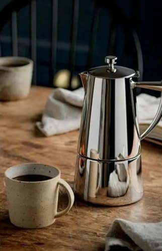Cuisinox Roma Stovetop Espresso Maker COF-6R, Stainless Steel Coffee Percolator Stovetop, Heat-Resistant & Non-Reactive, 6-Cup Italian Espresso Maker Easy to Clean, Durable Stove Top Percolator - Image 4