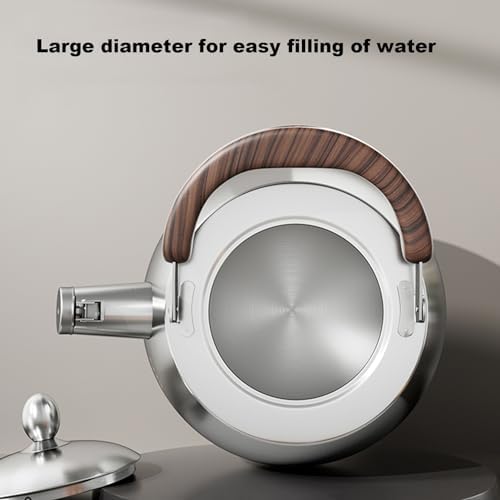 Tea Kettle Stovetop, Whistling Heavy Duty Tea Pot, Hot Water Fast to Boil, Seamless Bottom, Suitable for All Heat Sources - Image 4