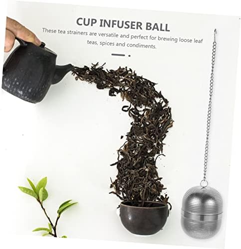 PRETYZOOM 3pcs Loose Leaf Tea Infuser Stainless Steel Tea Strainer Ball with Base for Home and Office Use Fine Mesh Design for Natural Filtering - Image 6