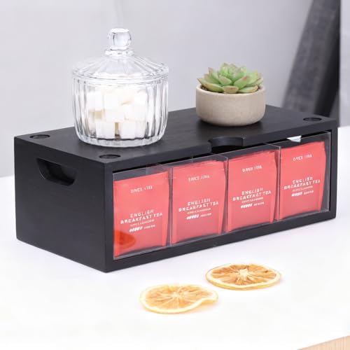 Bamboo Stackable Tea Bag Organizer - 2-Piece Large Capacity Box Set - Image 5