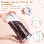 6 Pcs 68oz Clear Canisters Set for Kitchen, Glass Jars with Lids - Image 3