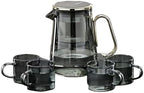Glass Tea Maker Pot Kettle Infuser Teapot with Filter 700ML Water Separation Inner Magnetic Switch Tea Filtration Container Cup(G 700ML 4 Cups) by Unknown