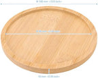 40 PCS 4 Inch Natural Bamboo Coasters, Round Bamboo Planter Saucer Trays, Wooden Drink Coasters for Drinks Plant Pots - Image 2