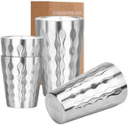 2 Pack Stainless Steel Mug Double Wall Metal Stackable Insulated Portable Drinking Cup Shatterproof Glasses(2pcs 450ml) - Image 2