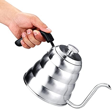 Pour Over Coffee Kettle 1.2L Gooseneck with Thermometer - Image 3