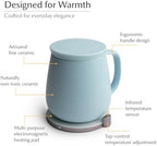 Ui+ Self-Heating Mug Set - Moonmist Blue | 18 fl oz / 532 mL Ceramic Coffee Mug Warmer, Infrared Temperature Control Heating Mug with OHOM Pad Max for Coffee & Tea - Image 3