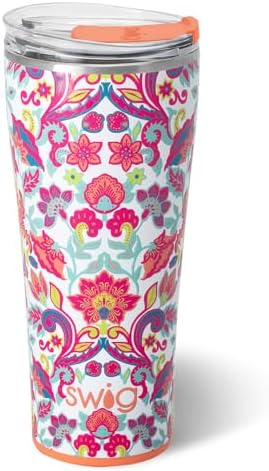 Swig Life 32oz Insulated Tumbler with Lid, Flourish by SwigLife