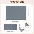 2 Pieces Silicone Espresso Machine Pad Tamper Mat Raised Edges Accessory Suitable for Tea Room Kitchen Coffee Shop, Gray - Image 3
