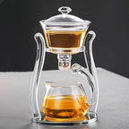 Lazy Kungfu Teapot Glass Semi-automatic Tea Maker Suction Automatic Water Brewing Teapot Office Flower Glass Tea Set by MOZEO