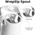 Fjbottle WrapSip 24 oz Insulated Tumbler with Flip Straw and Handle - Image 3