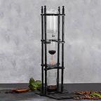 Ice Drip Coffee Maker, 2L/67.63oz(About 25 Cups) Large Capacity Cold Brew Tower for Home, Coffee Shop Glass & Solid Wood Manual Dripper Brewer, Reusable Cold Tea Maker, 11.02*9.65*45.28in Black-Red - Image 7