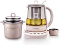 BUYDEEM K2693 Health Pot, Health-Care Beverage Electric Kettle with Thickened Glass, 9-in-1 Fully Automatic Programmable Brew Cooker, 1.5 L, Pink by BUYDEEM