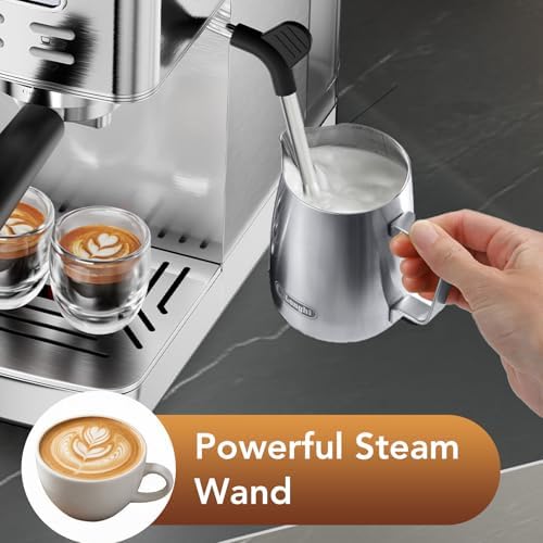 COWSAR Espresso Machine 20 Bar, Compact Commercial Espresso Maker with Milk Frother, Visual Pressure Gauge, Coffee Machine with 47oz Removable Water Tank and Capsule Funnel, for Cappuccino, Latte - Image 3