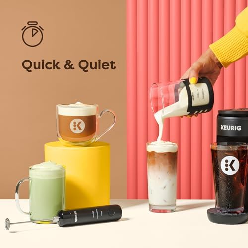 Keurig SimpleCafe Frother, Rechargeable Handheld Milk Frother for Lattes, Cappuccinos & Iced Coffee, USB Cord Included, Microwave-Safe Frothing Cup, Hot & Cold Foam Maker - Image 4