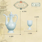 10 Pcs Porcelain Wine Cup,Baijiu Glass,Chinese Liquor Cup,Ceramic Wine Set - Image 6